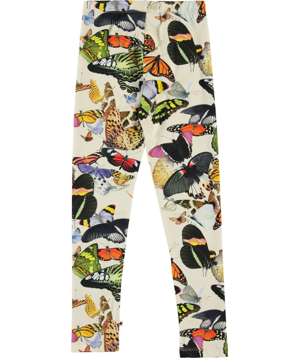 Niki - Papillon - Ekologiska leggings med fjärilar