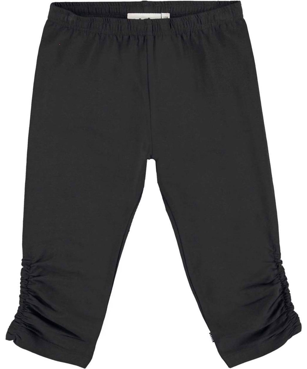 Nila - Black - Ekologiska svarta korta leggings.