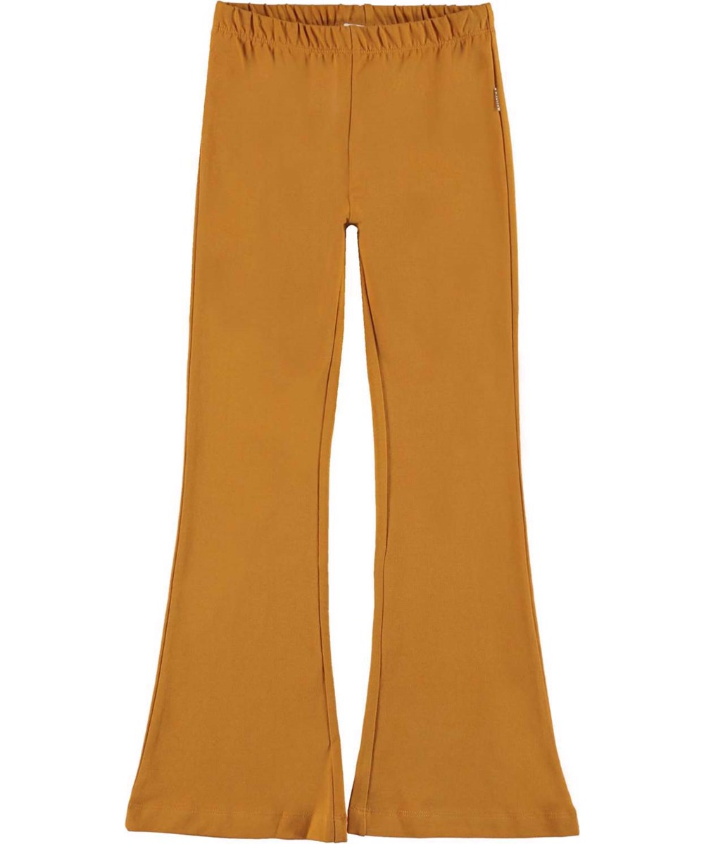 Nivina - Almond - Orange utsvängda leggings.