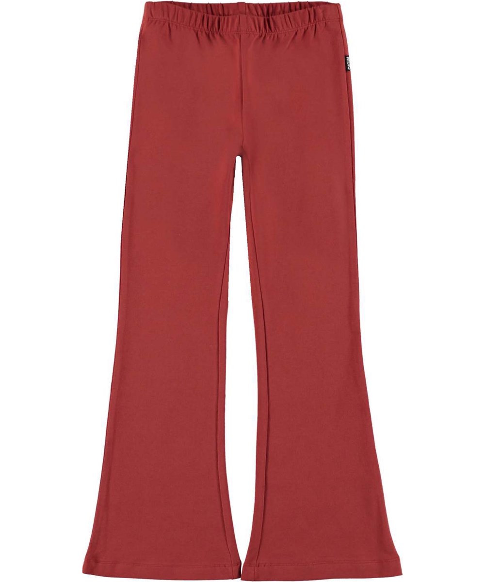 Nivina - Dried Chili - Mörkröda utsvängda leggings.