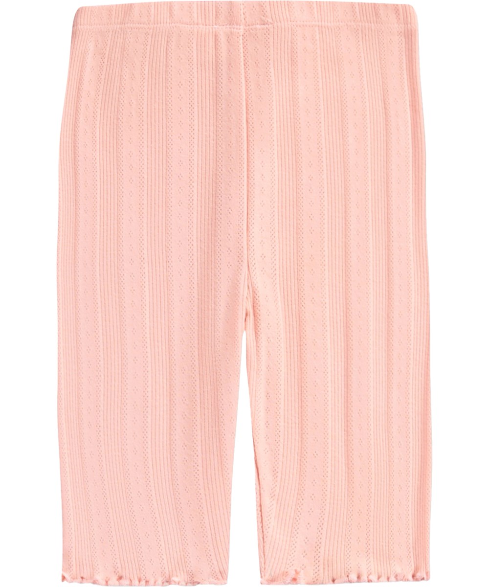 Noella - Peach Bud - Rosa cykelshorts för barn i ekologisk bomull