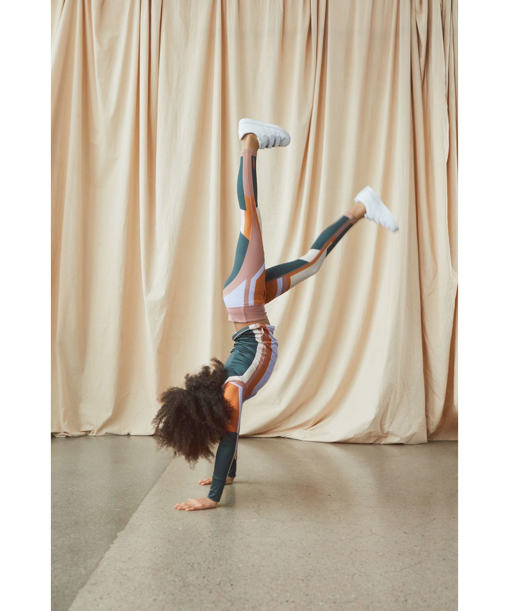 Oliwia - Sporty Block - Sporttights med färgade paneler