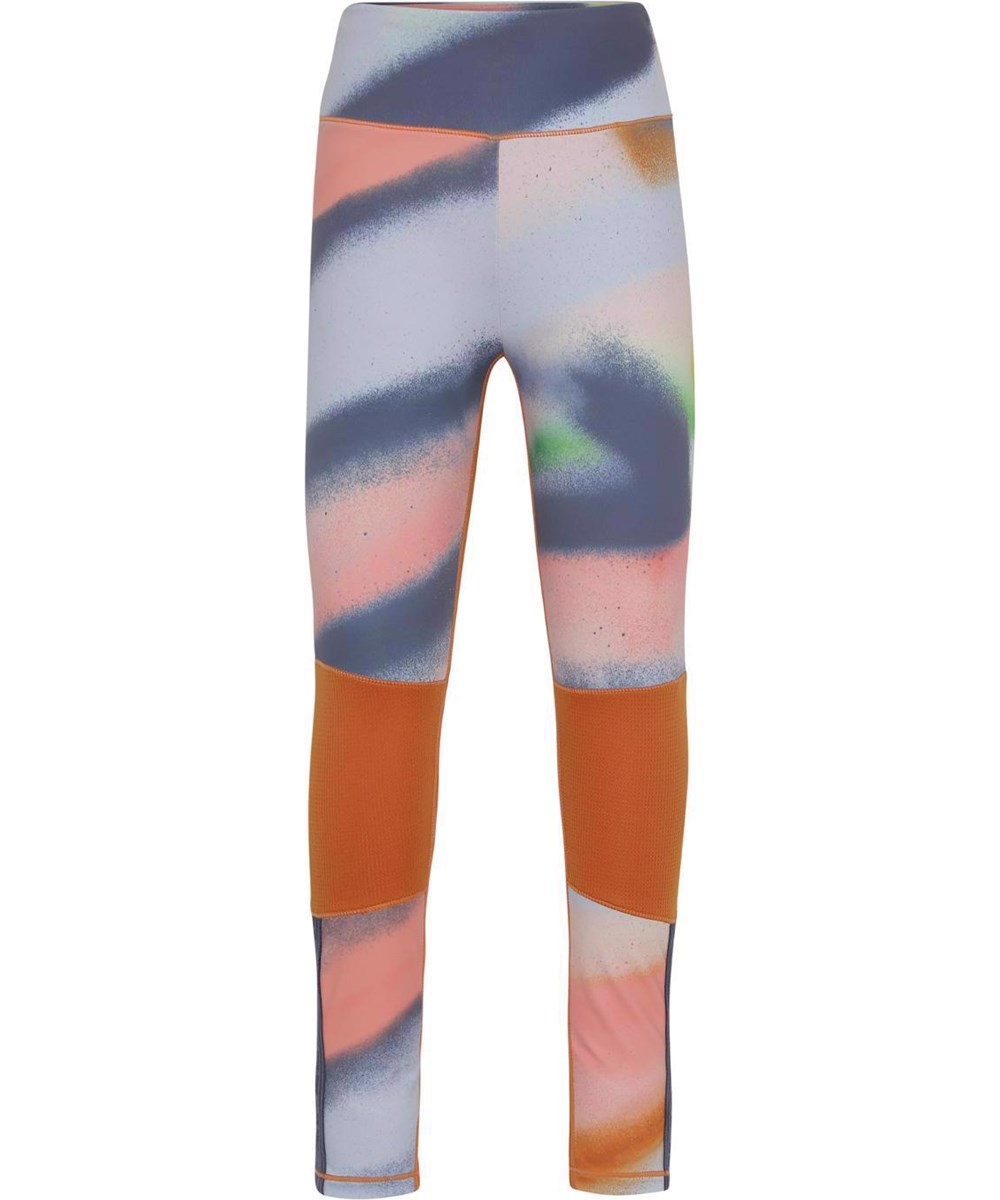 Olympia - Faded Spray - Färgrika sporttights med spraymönster