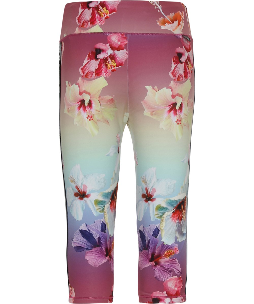 Orlaith - Hibiscus Rainbow - Korta blommiga sportsleggings