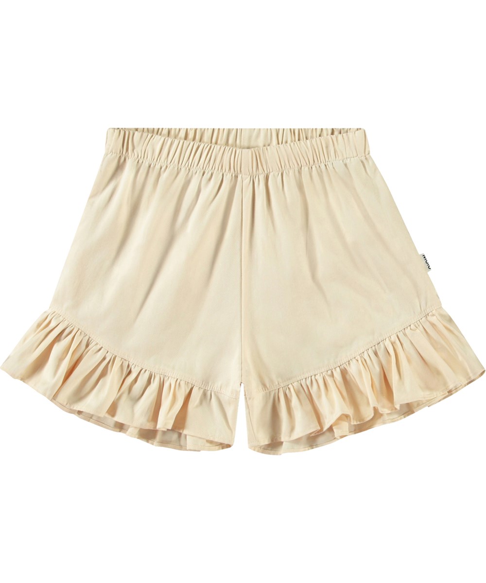 Abba - Brazilian Sand - Shorts i ekologisk bomull med volangkanter för barn.