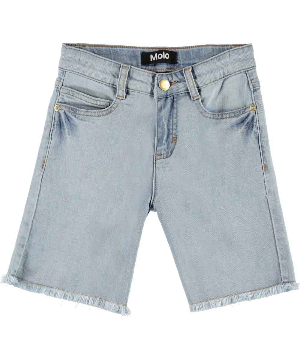 Addie - Even Pale Wash - Ljusa denim shorts