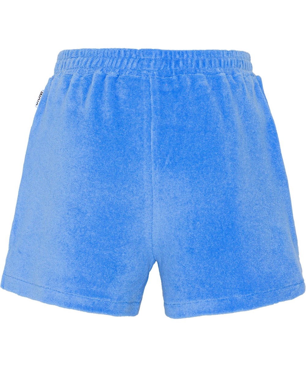 Angel - Forget Me Not - Blå sportiga nylonshorts med klöver logga.