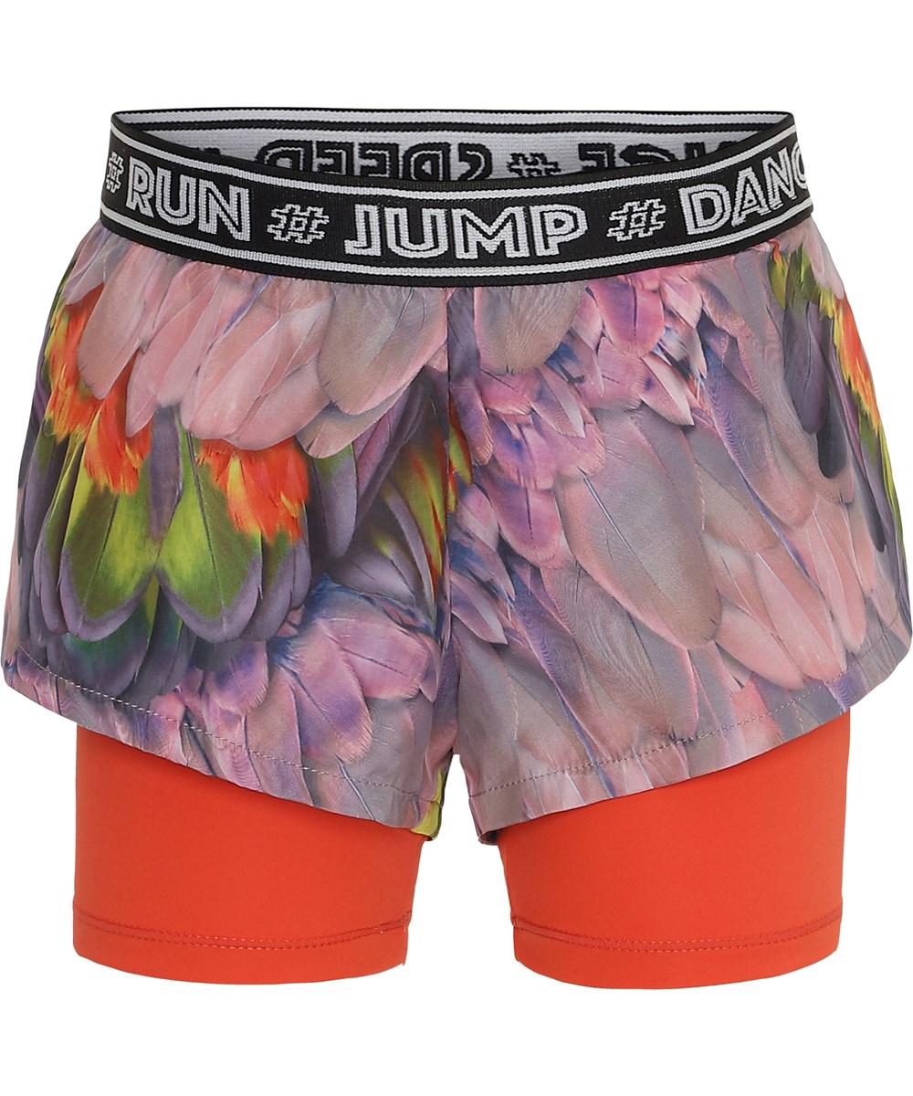 Omari - Cacatua - Blommiga sports shorts
