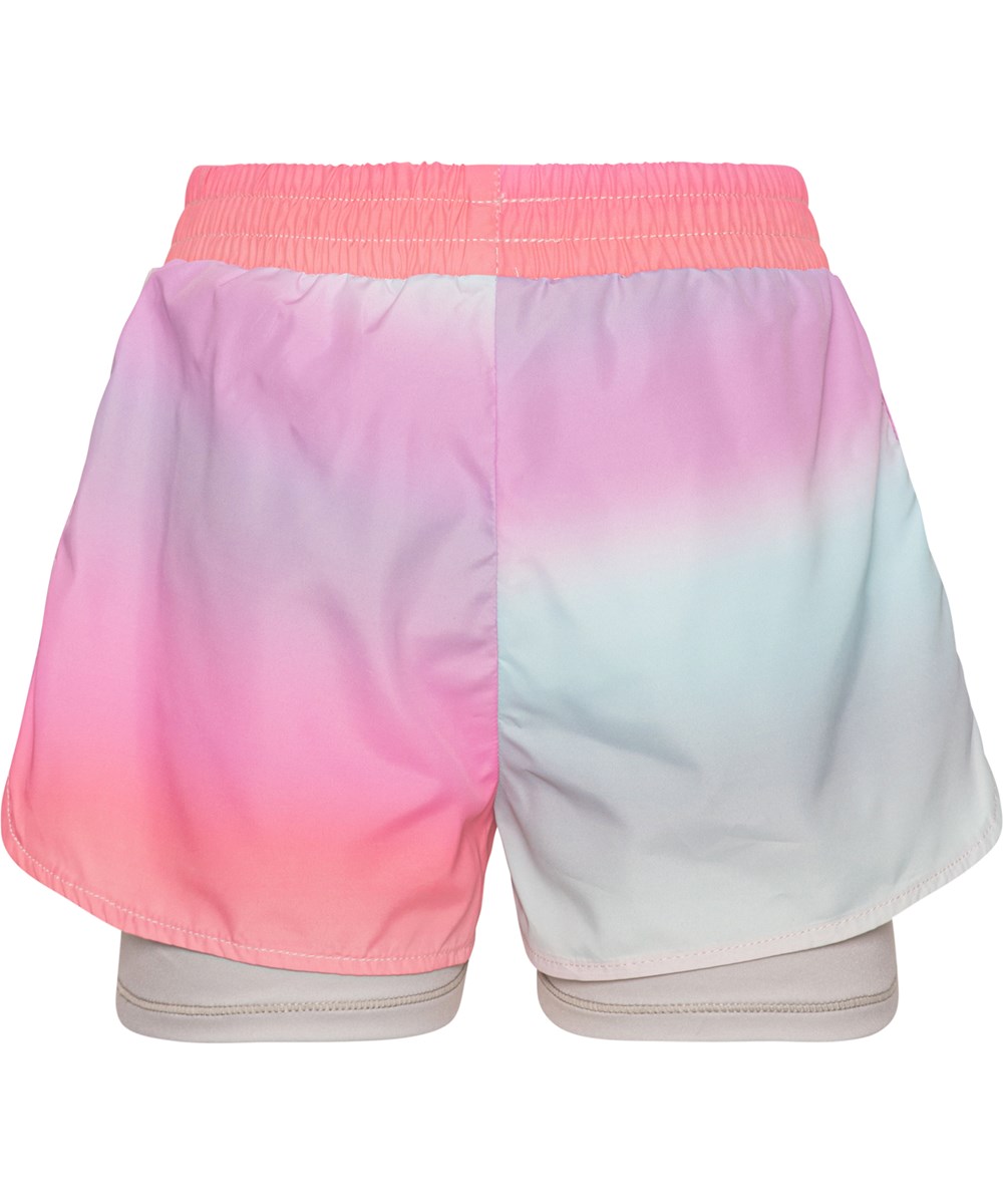 Omari - Misty Stripe - Tvådelade sportshorts i pastelfärger.