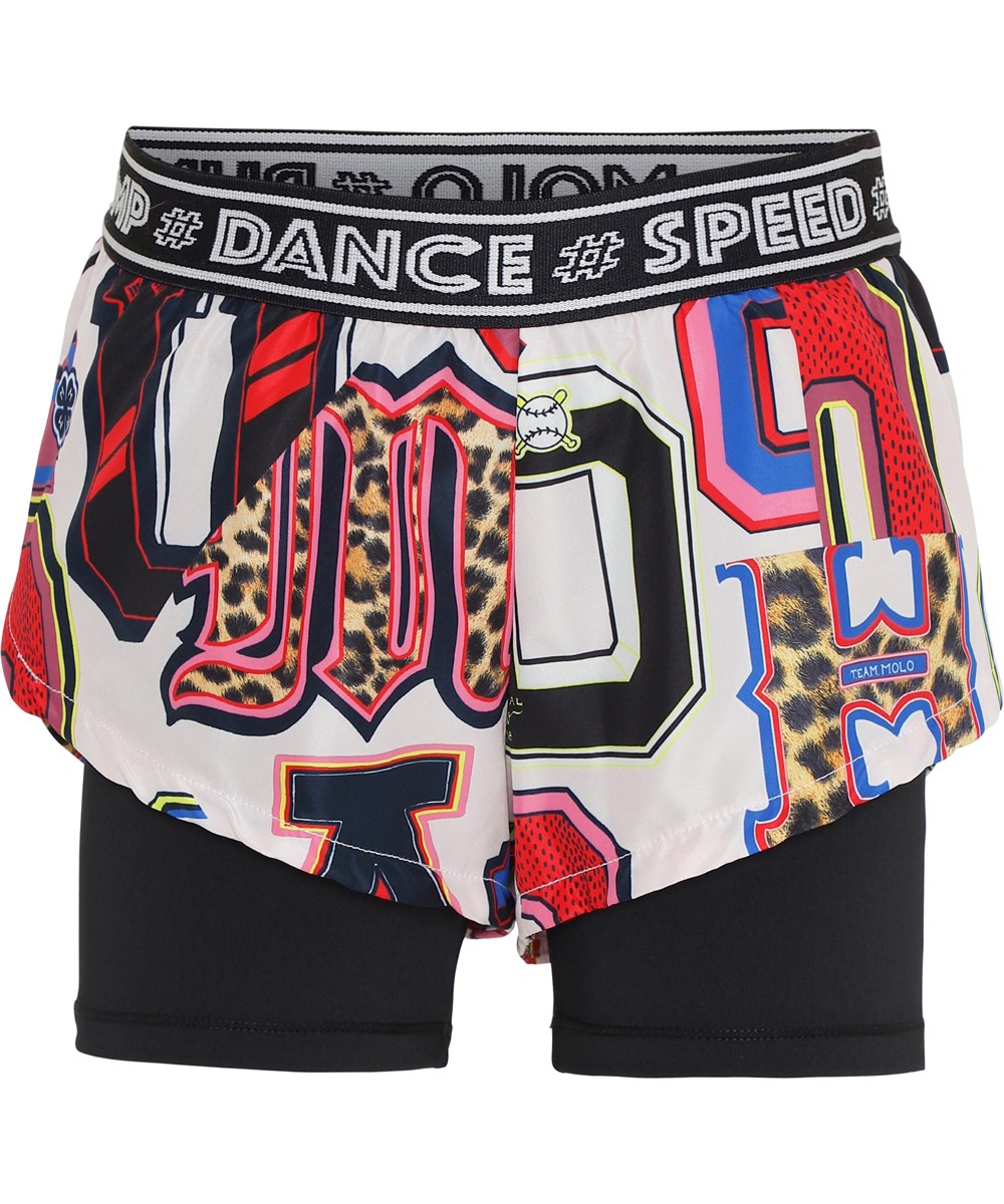 Omari - Typo - Sportsshorts med tryck av bokstäver