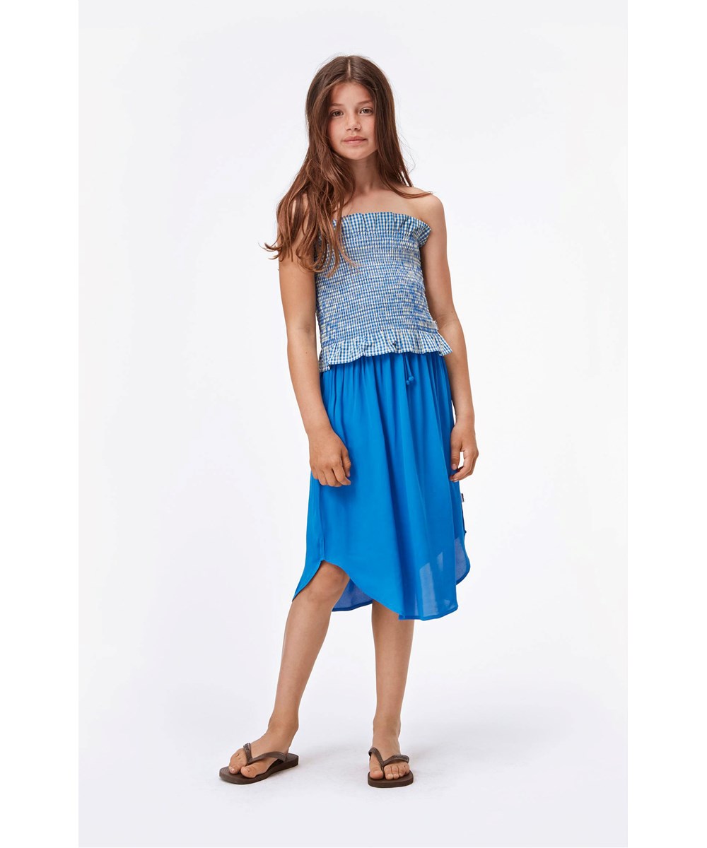 Rozetta - Vintage Check - Blå rutig crop top