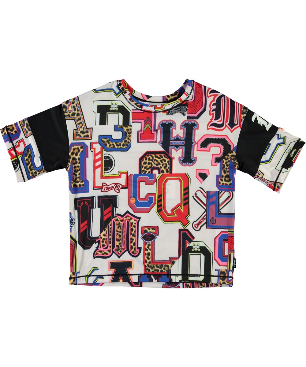 Odessa - Typo - T-shirt med tryck av grafiska bokstäver