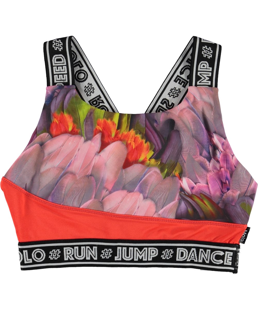 Oliva - Cacatua - Blommig kort sportstopp i blå