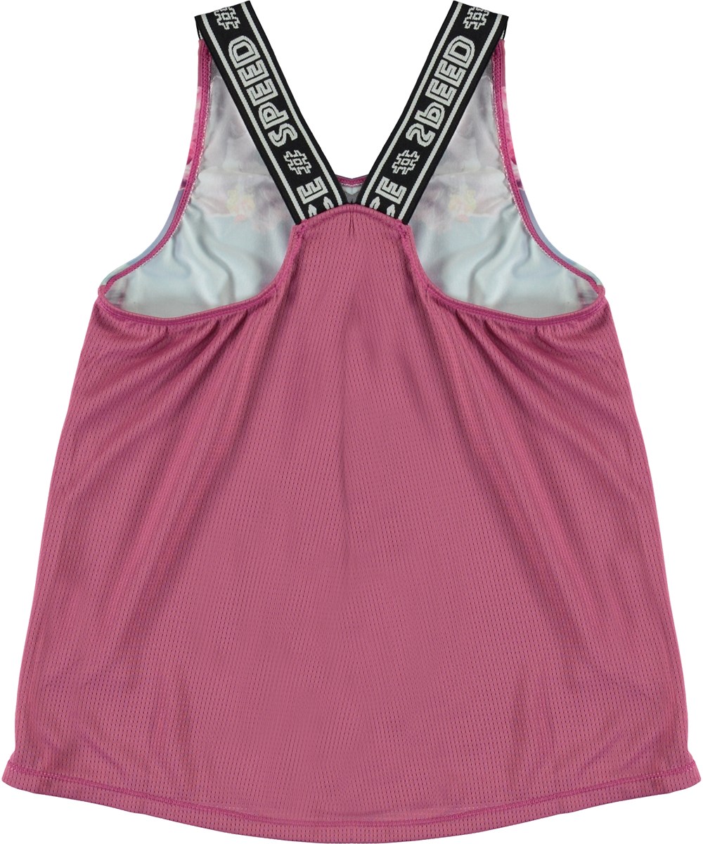 Oriana - Hibiscus Rainbow - Pink sportstop med blommigt tryck