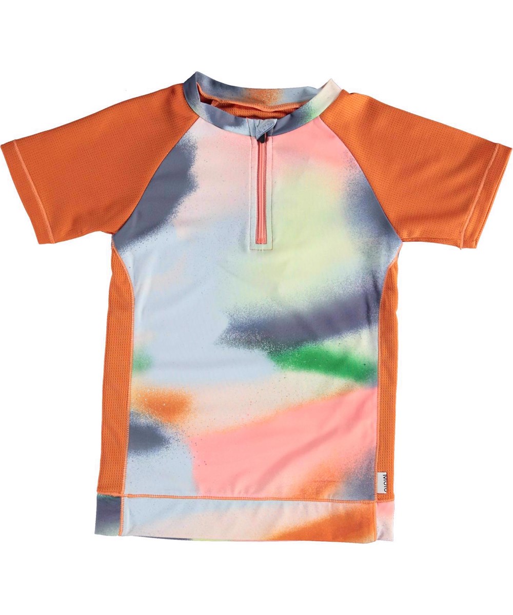 Oriole - Faded Spray - Tight t-shirt med dragkedja till sport