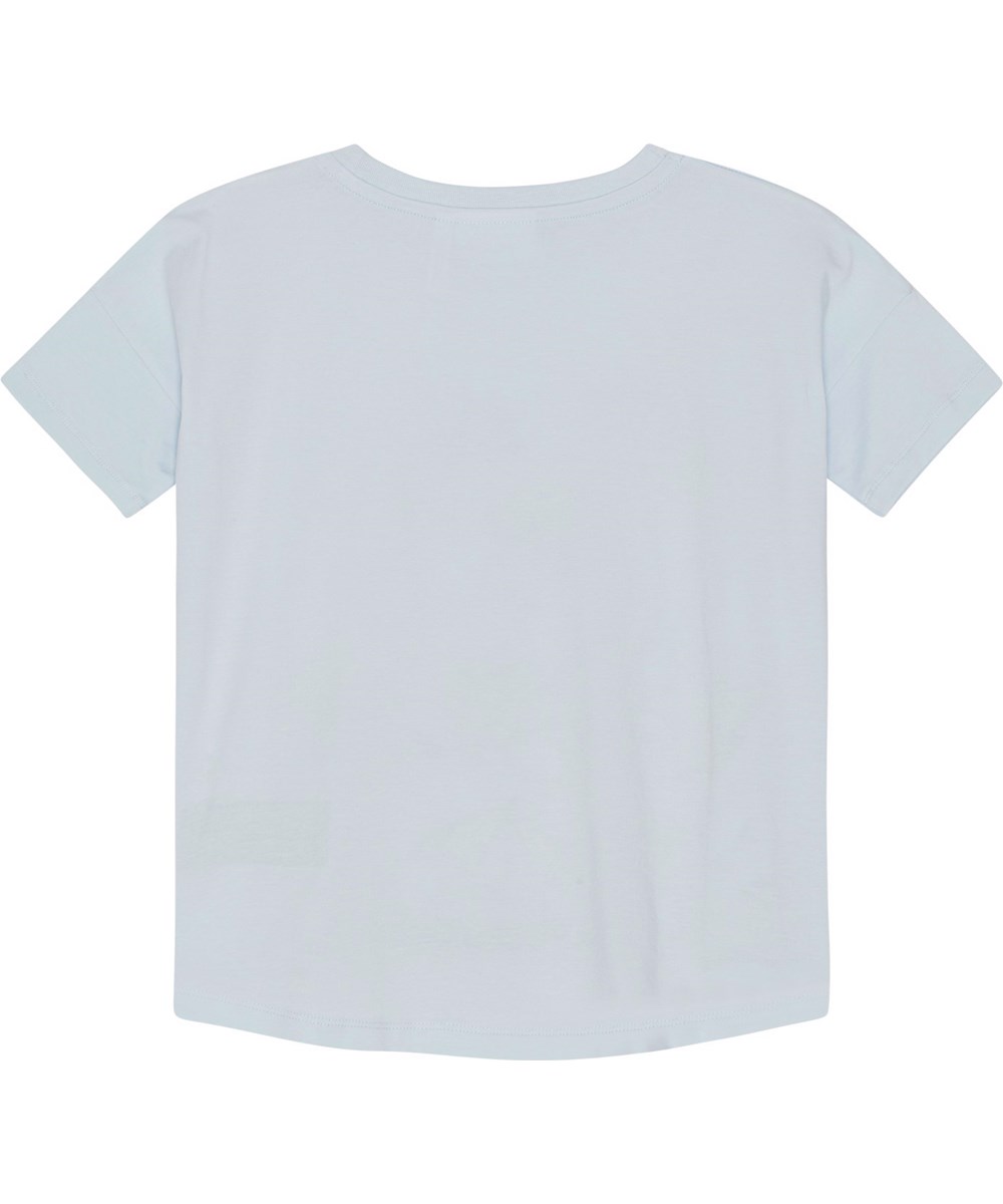 Raeesa - Garden Life - Lös t-shirt i ekologisk bomull med en fin kronärtskocksblomma. 