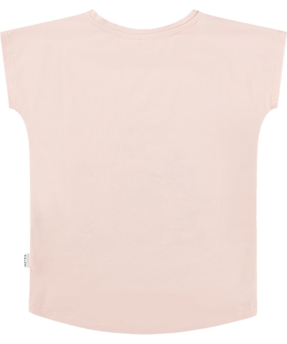 Ragnhilde - Photobooth - Rosa T-shirt för barn i ekologisk bomull med djurmotiv