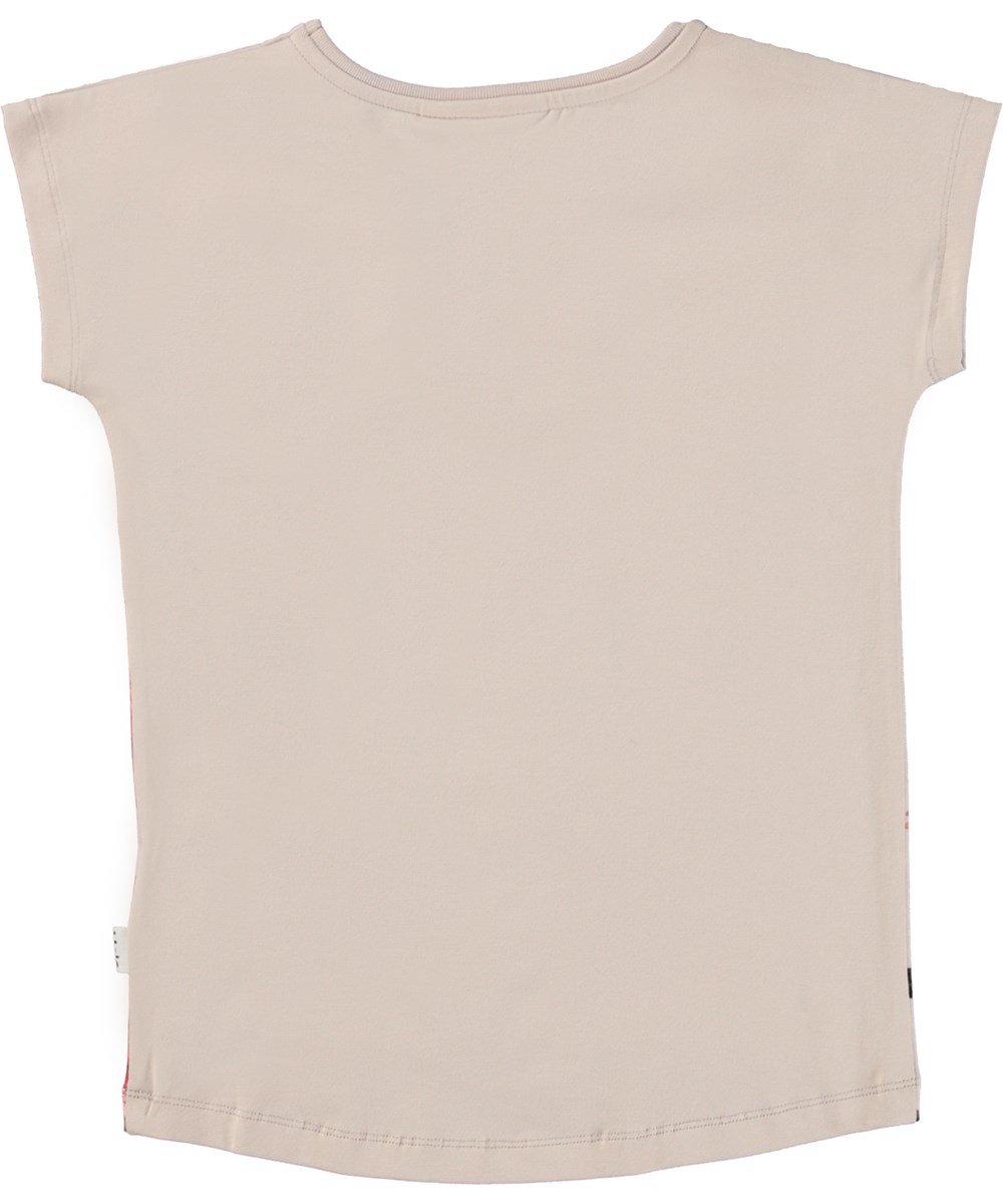 Ragnhilde - Pony Love - Rosa ekologisk t-shirt med hästmönster.