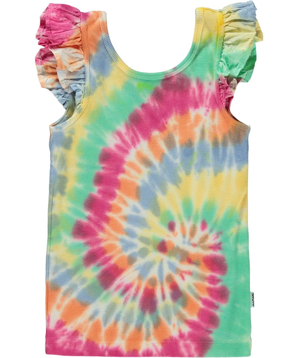 Ranja - Jolly Tie Dye - Linne i tie dye med volanger.