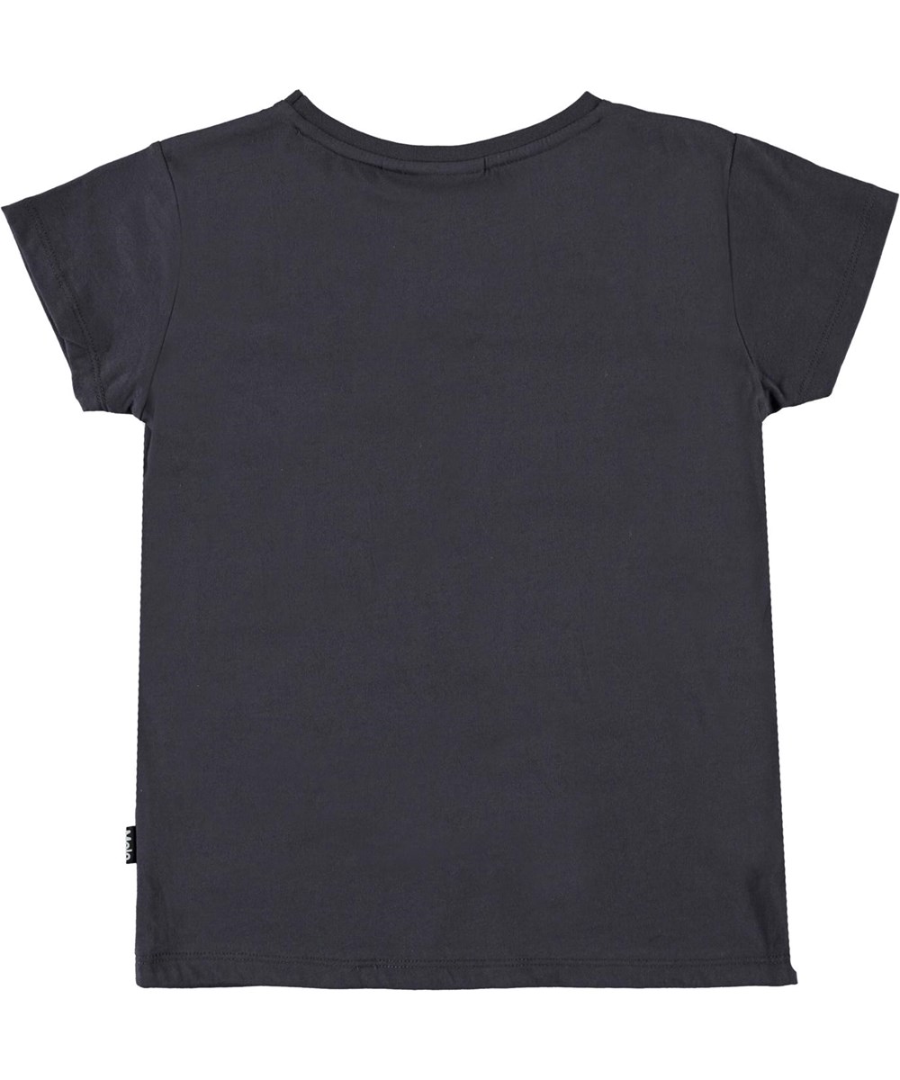 Ranva - Purple Night - Lilla t-shirt med broderad sommarfågel