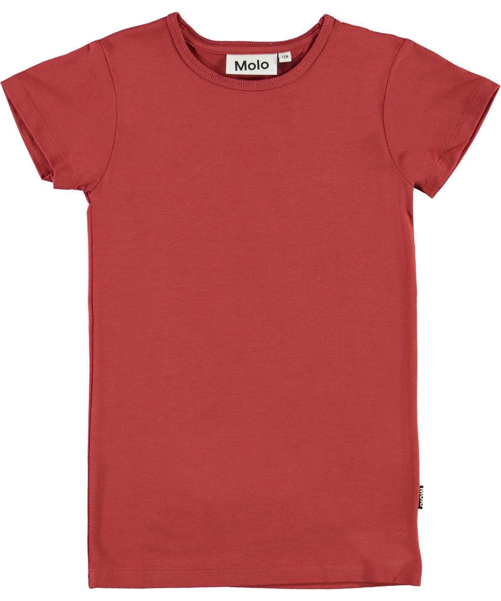 Rasmine - Dried Chili - Mörkröd basic t-shirt.
