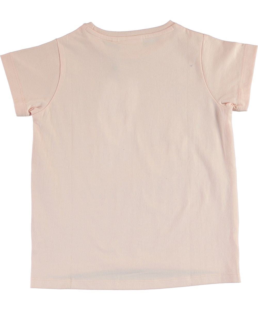 Reenasa - Domino Effect - Ekologisk rosa t-shirt med fjärilar