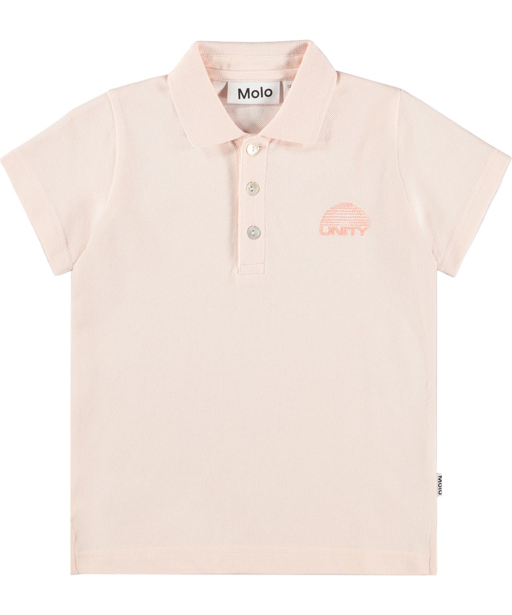 Renee - Cloud Pink - Rosa pikétröja för barn i ekologisk bomull