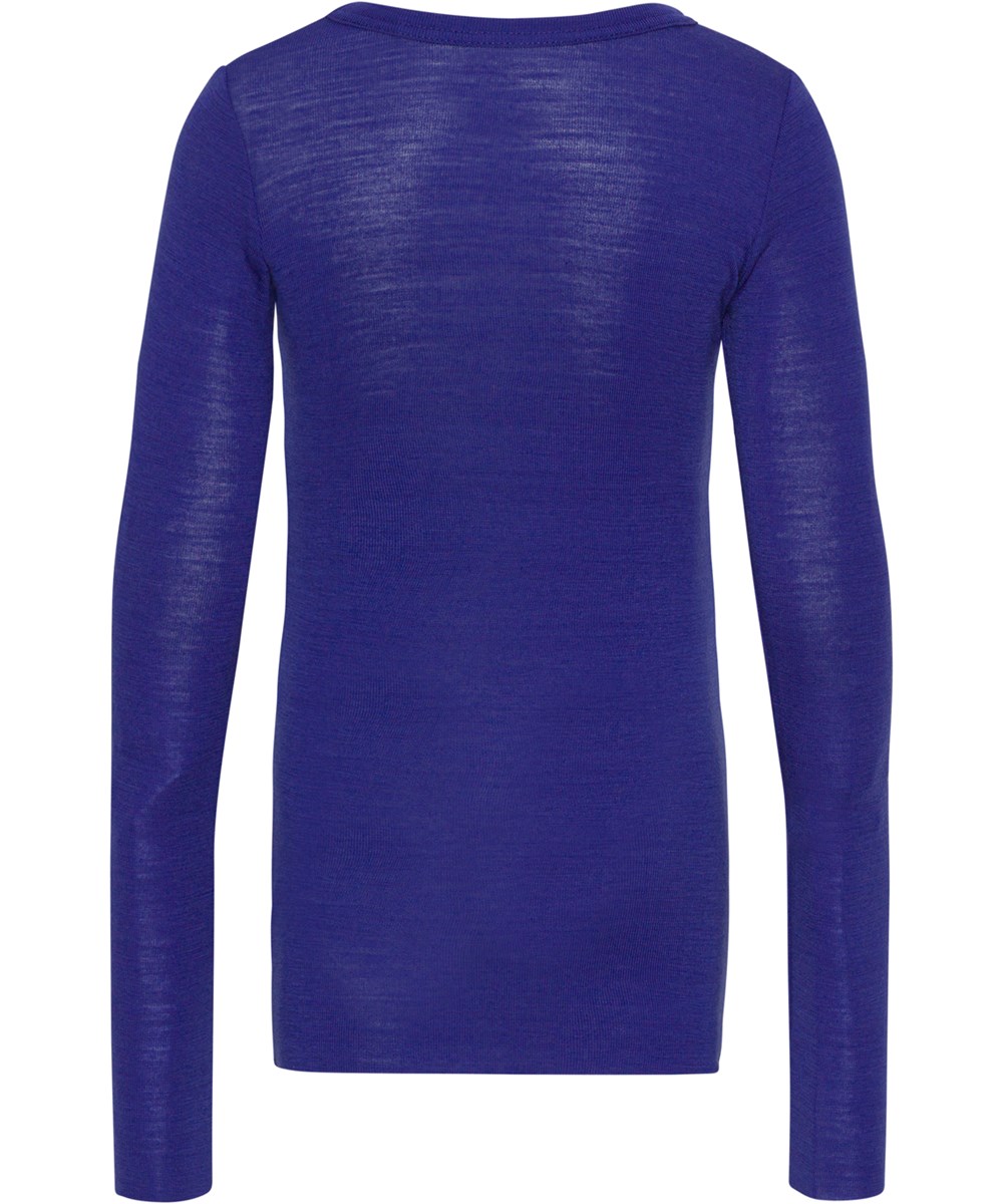 Rihanna Wool - Twillight Blue - Mörkblå långärmad tröja i merinoull.