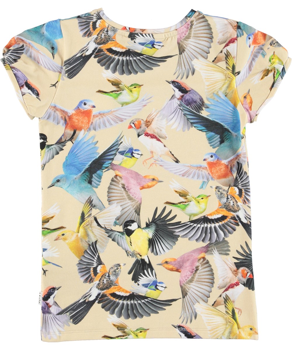 Rimona - Whimsical - Ekologisk t-shirt med fåglar.