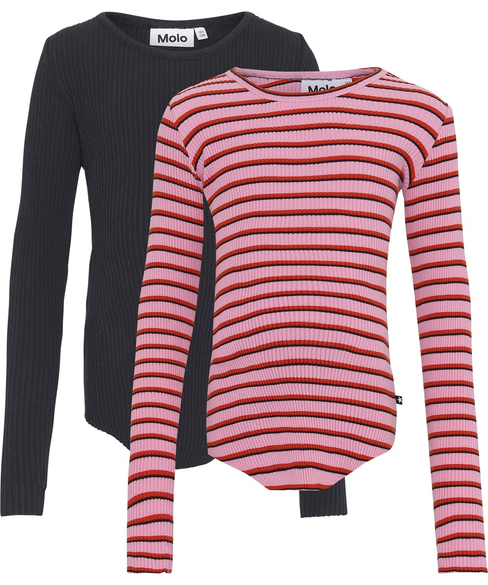 Rochelle 2-Pack - Pink Red Stripe - 