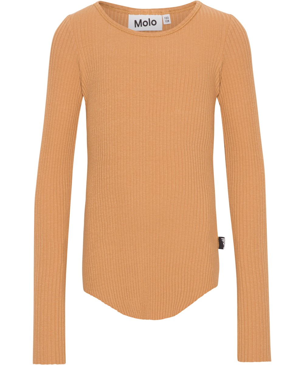 Rochelle - Rosie Sand - Orange långärmad ekologisk tröja.