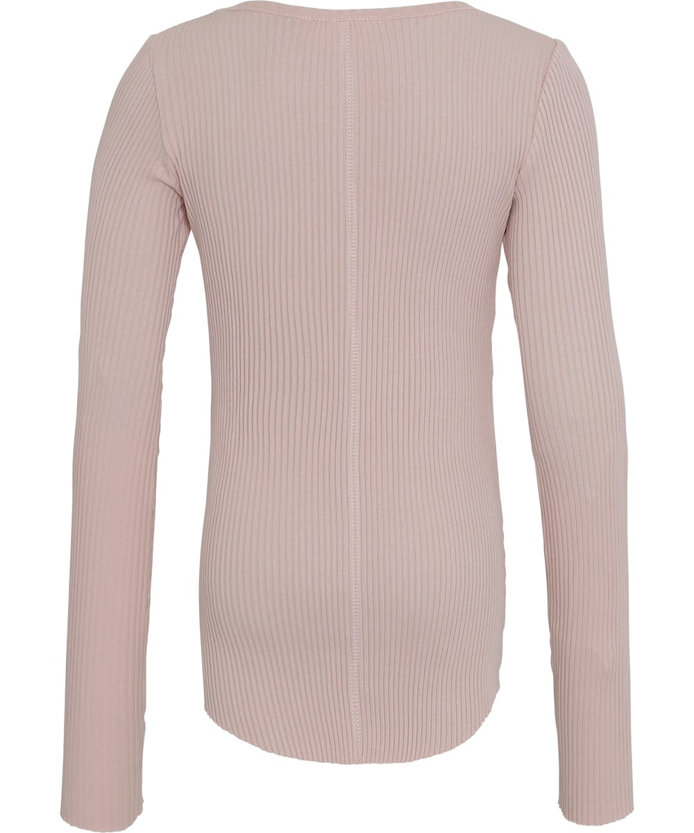 Rochelle - Powder - Ekologisk ljusrosa ribb blus