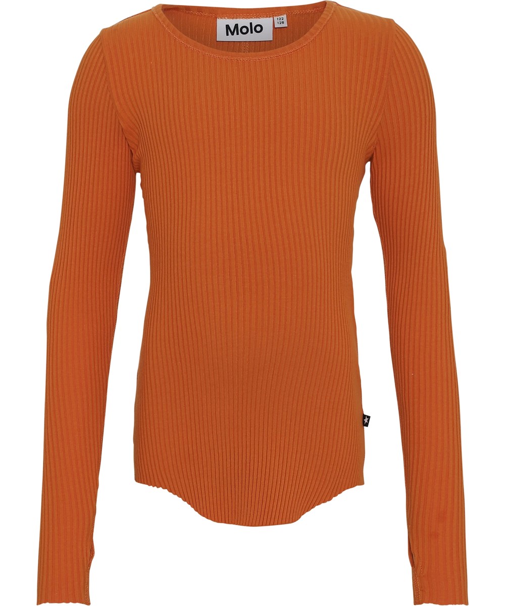 Rochelle - Pumpkin - Ekologisk orange ribb blus
