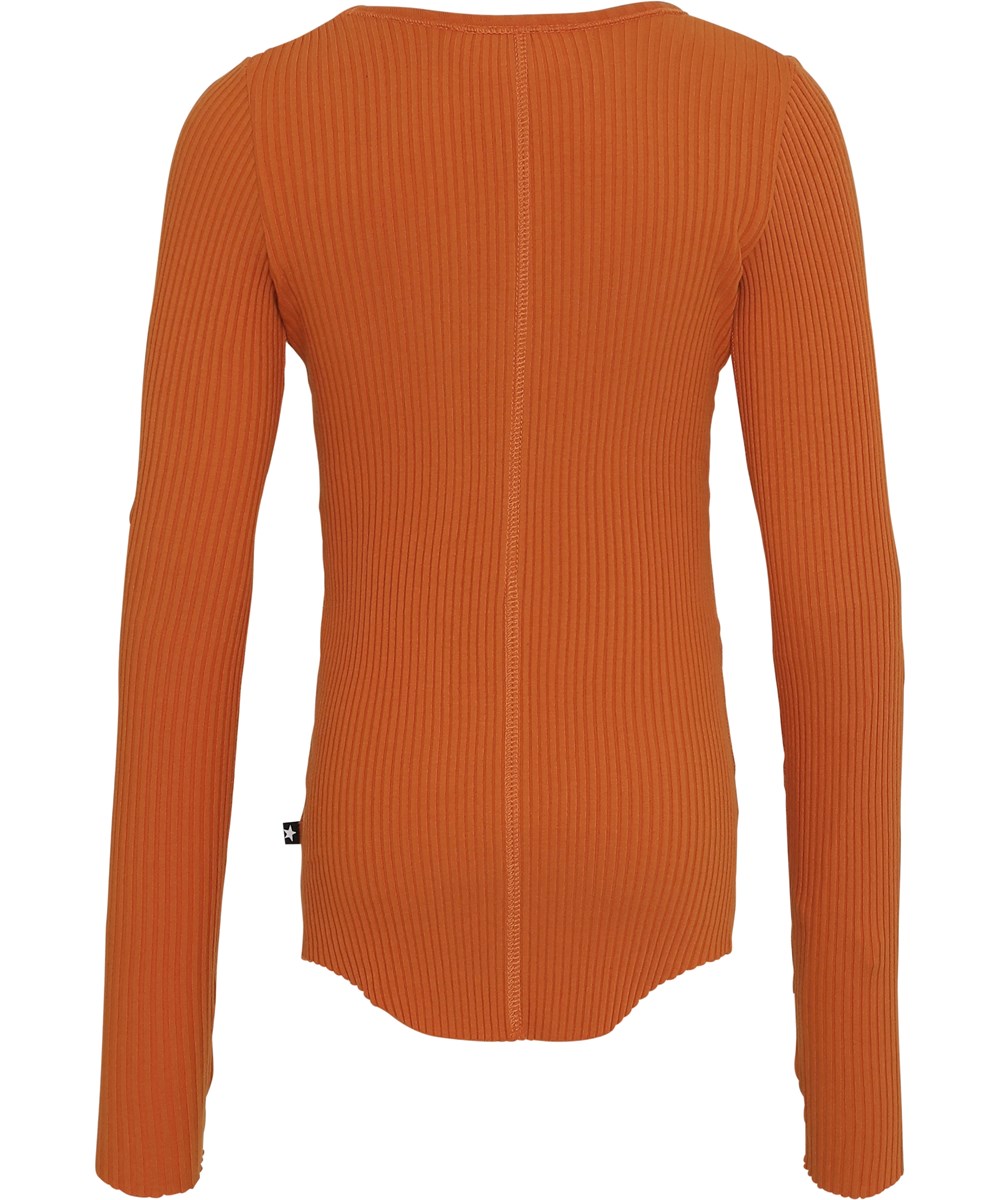 Rochelle - Pumpkin - Ekologisk orange ribb blus