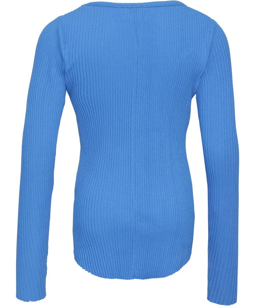 Rochelle - French Blue - Ekologisk blå ribbad tröja