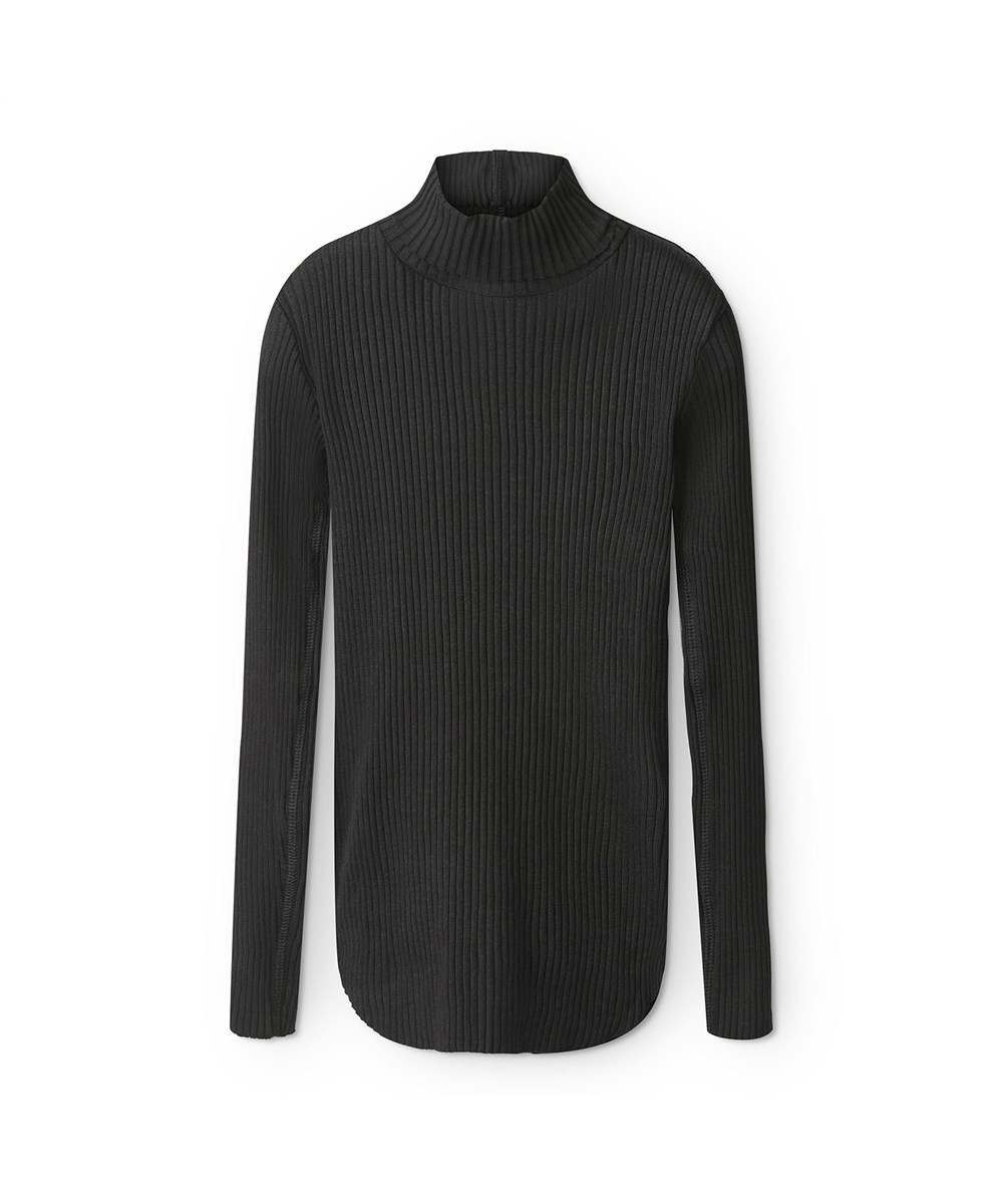 Romaine - Black - Ekologisk svart polotröja.