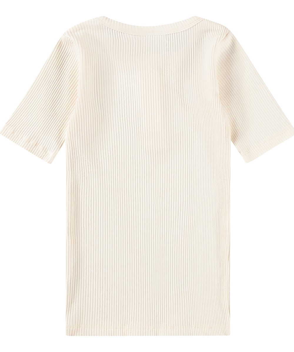Rosey - Pearled Ivory - Off-white T-shirt för barn i viskosribbad