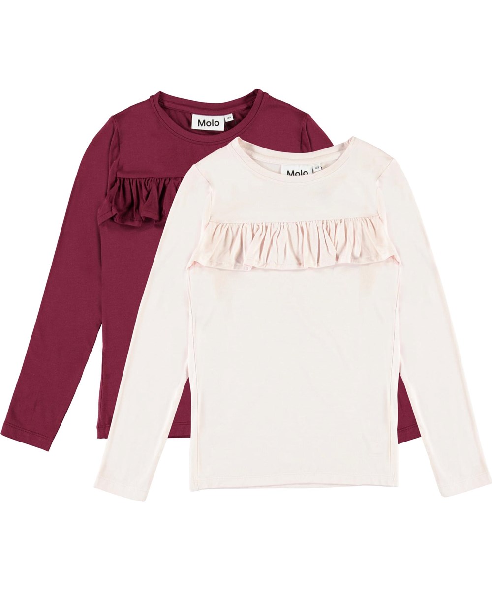 Rosita 2-Pack - Sumak - 2-pack tröja med volangkant