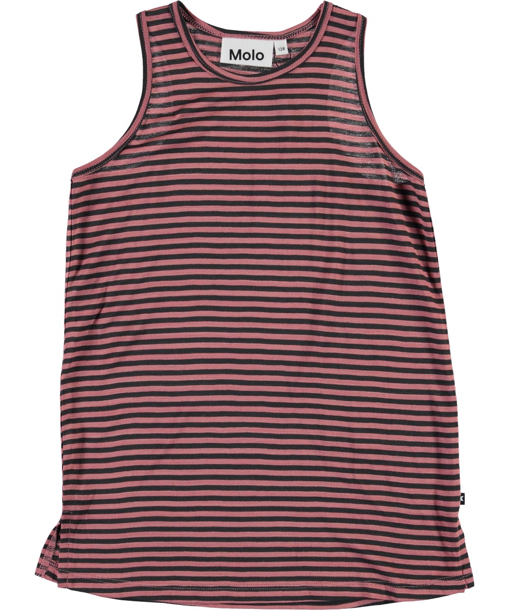 Roxanne - Rose Black Stribe - Randig topp