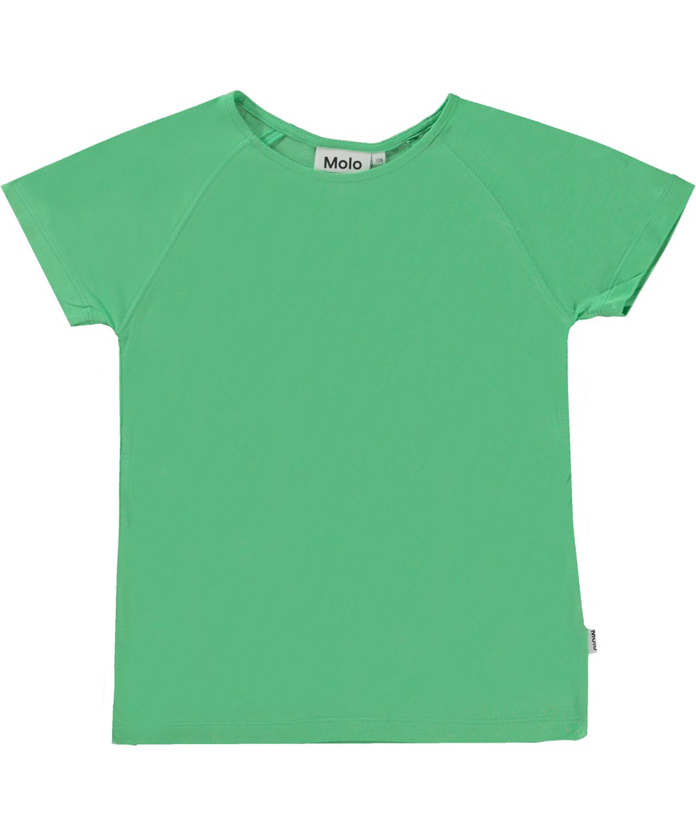 Rozalia - Crisp Green - Grön raglan basic t-shirt.