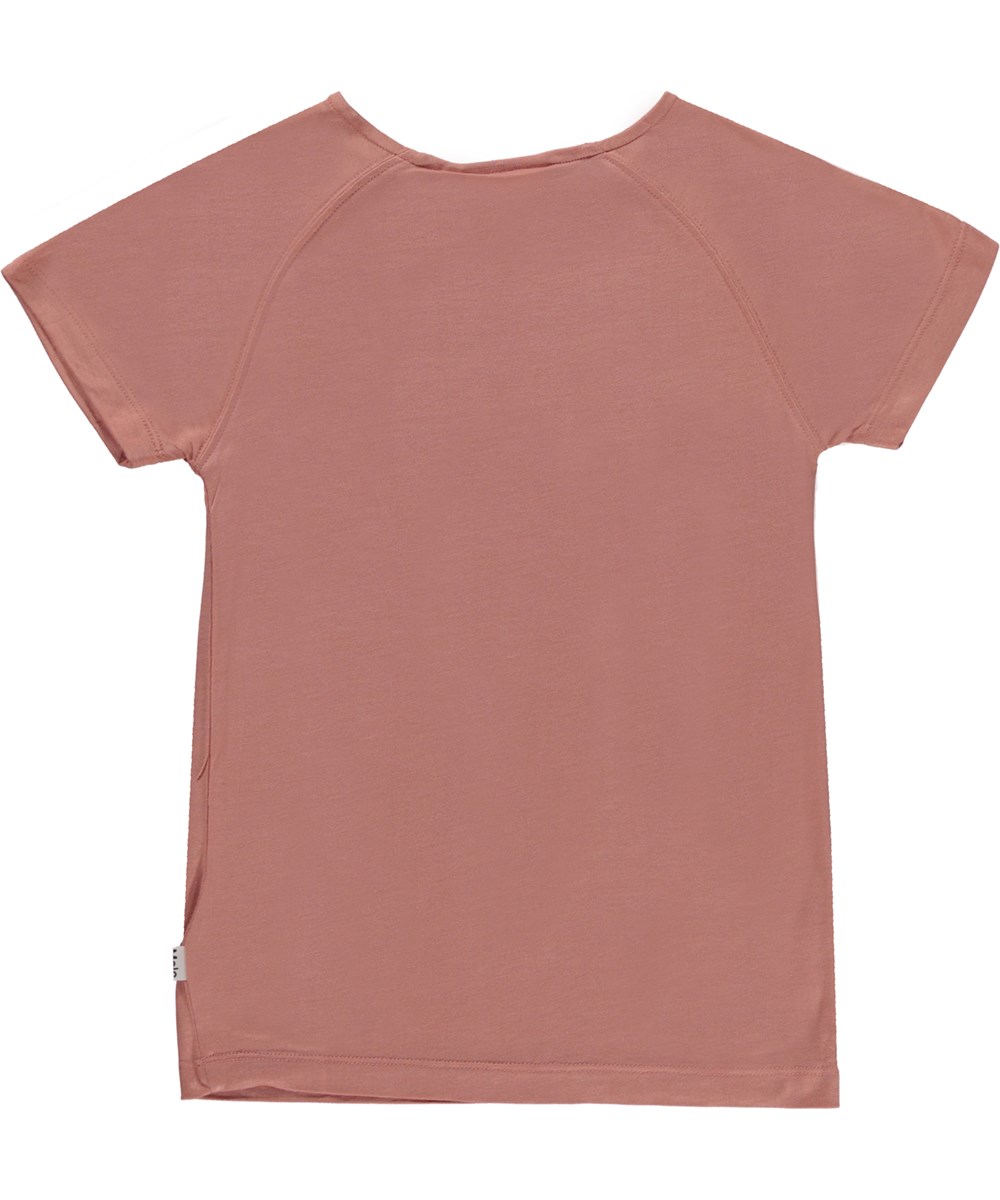 Rozalia - Muted Rose - Soft rosa raglan basic t-shirt.