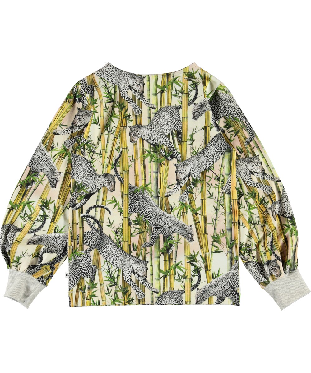 Rylee - Flying Leopard - Ekologisk blus med leoparder