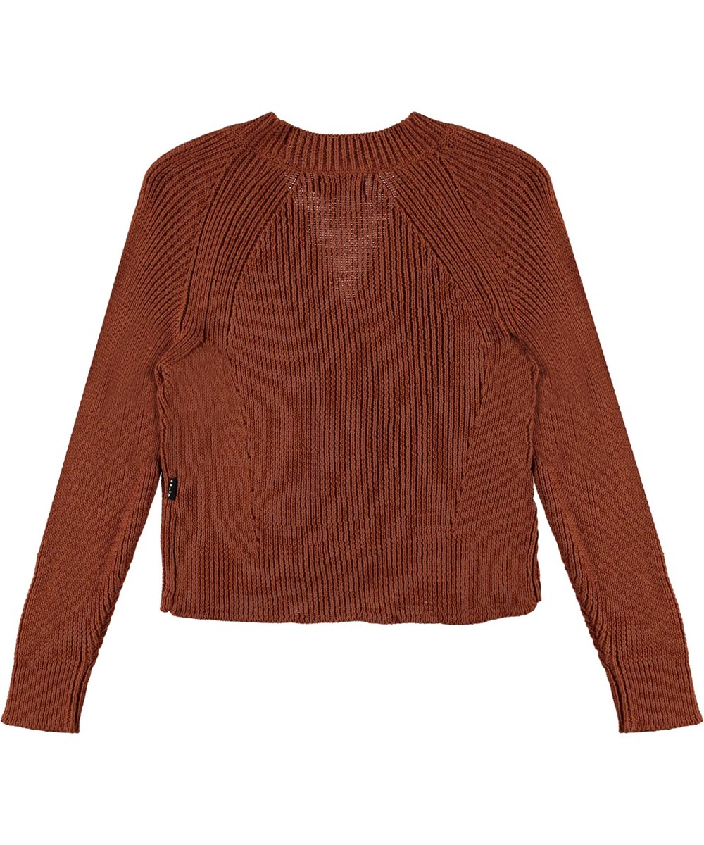 Gilda - Autumn - Brun strickad cardigan