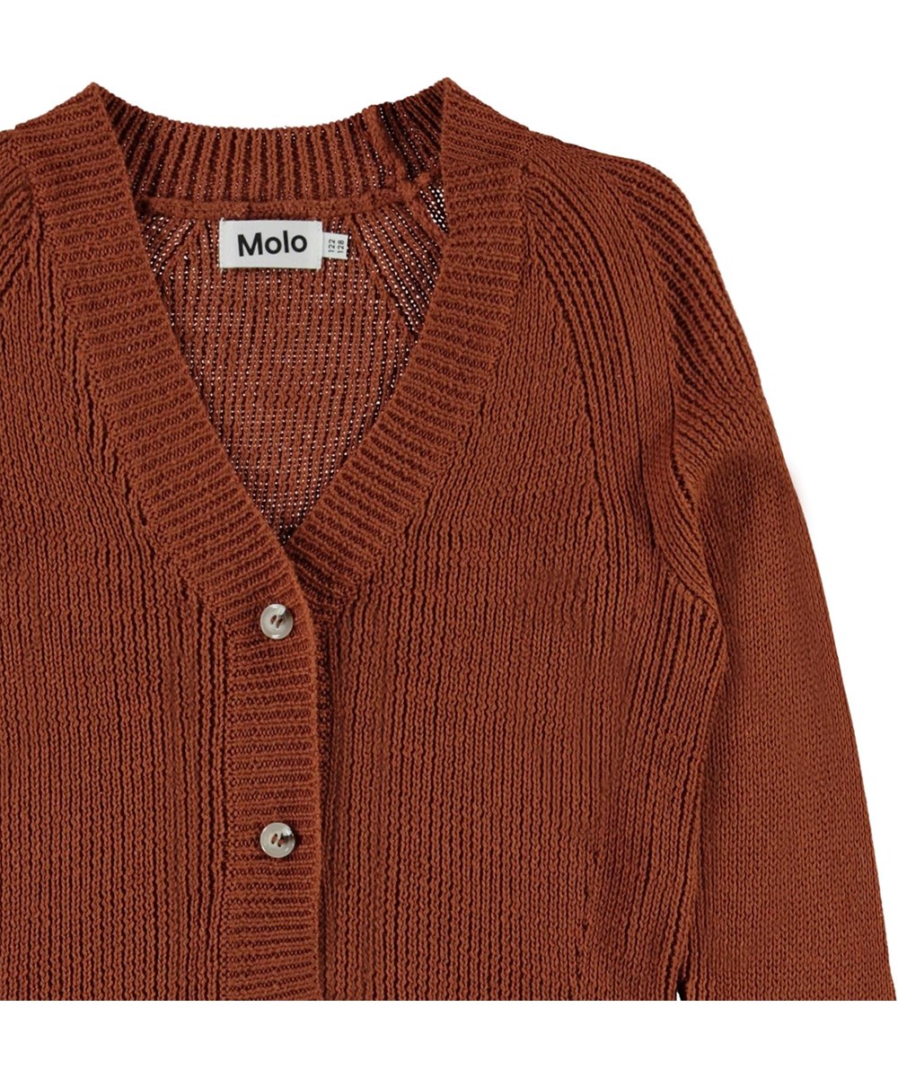 Gilda - Autumn - Brun strickad cardigan
