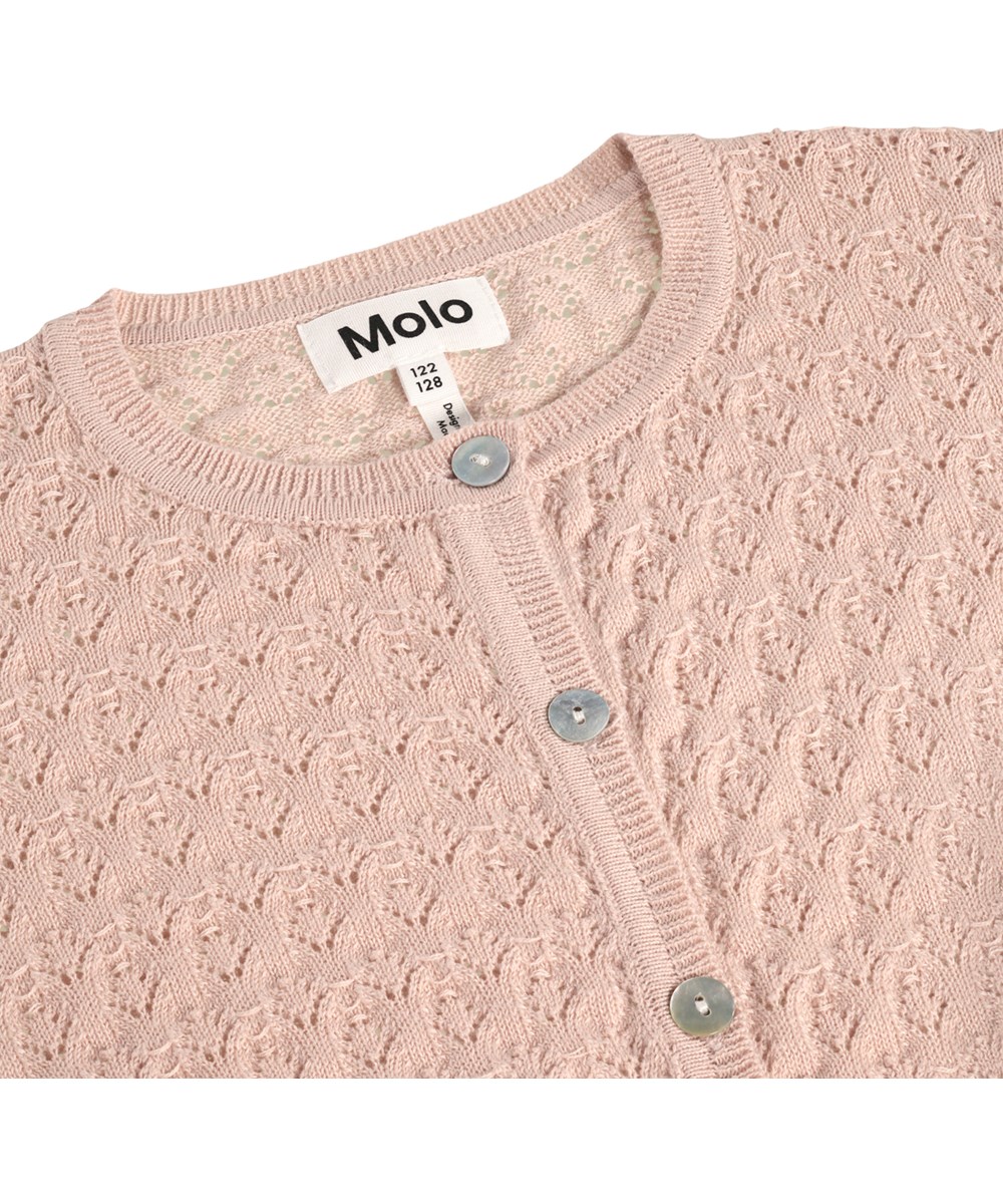 Gilda - Petal Blush - Rosa kofta för barn i ekologisk bomull