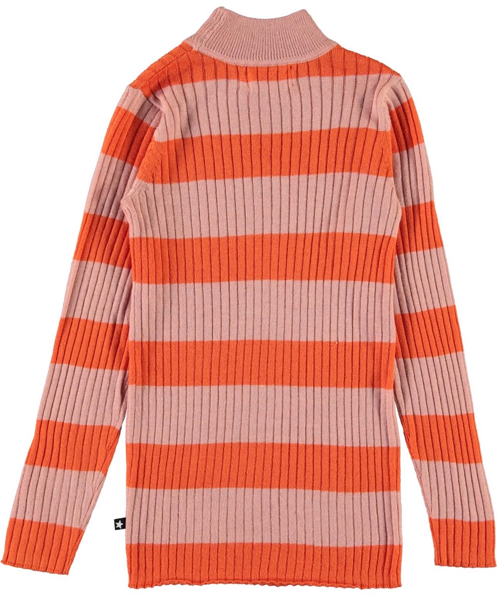 Gitte - Orange Desert Stripe - Orange stripe knit