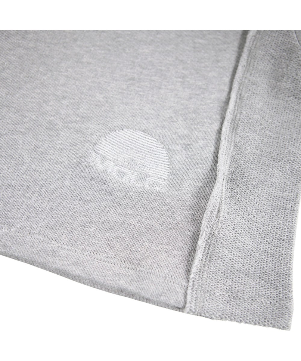 Madison - Grey Melange - Grå hoodie för barn i ekologisk bomull.