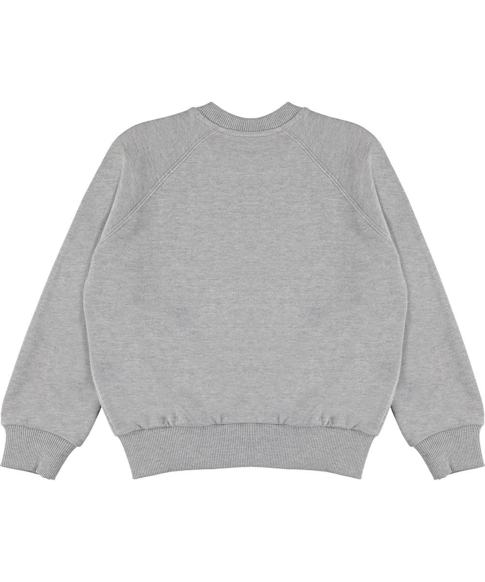 Majana - Grey Melange - Grå sweatshirt med kinesiska tecken