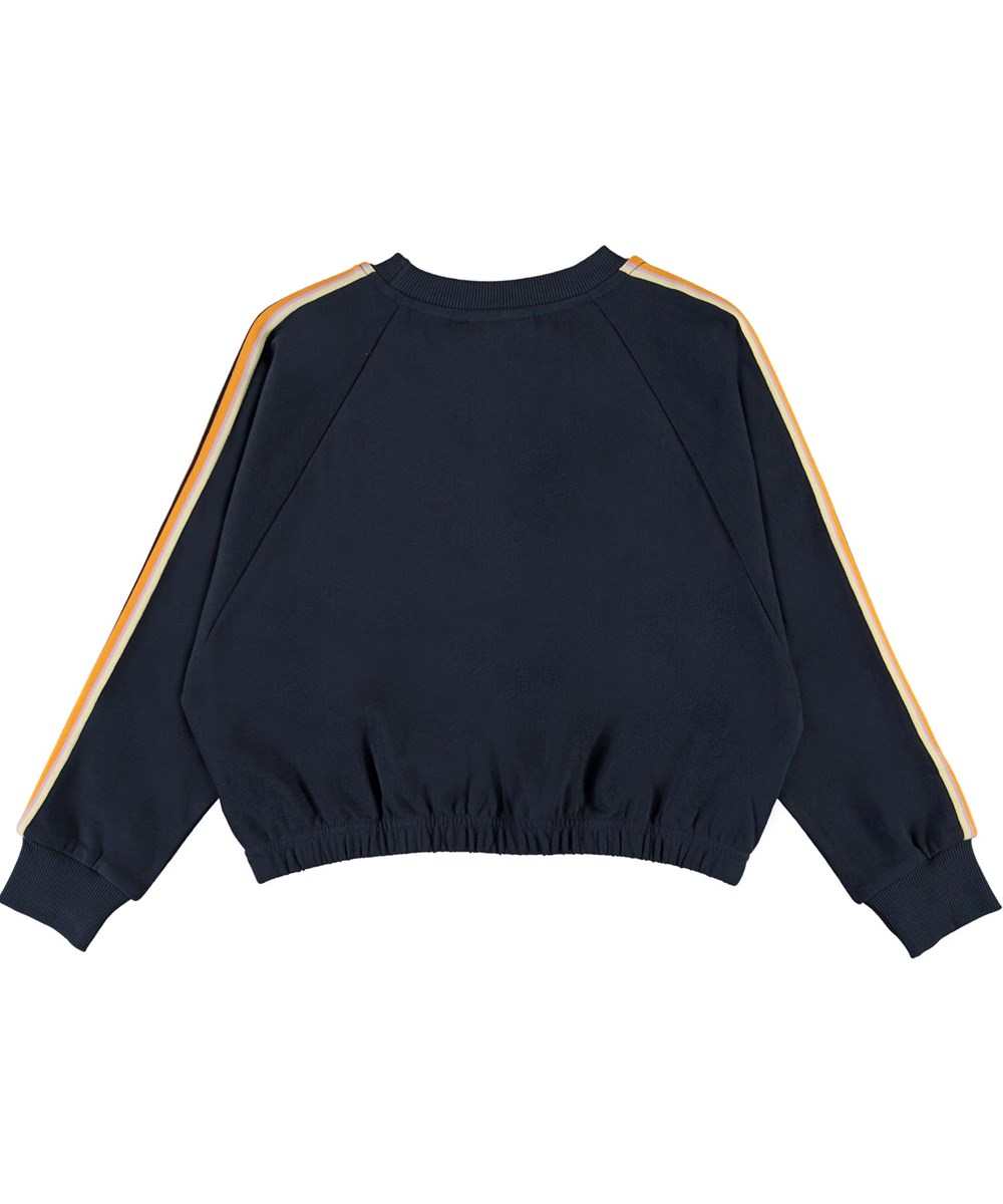 Malinda - Total Eclipse - Blå sweatshirt med randiga band