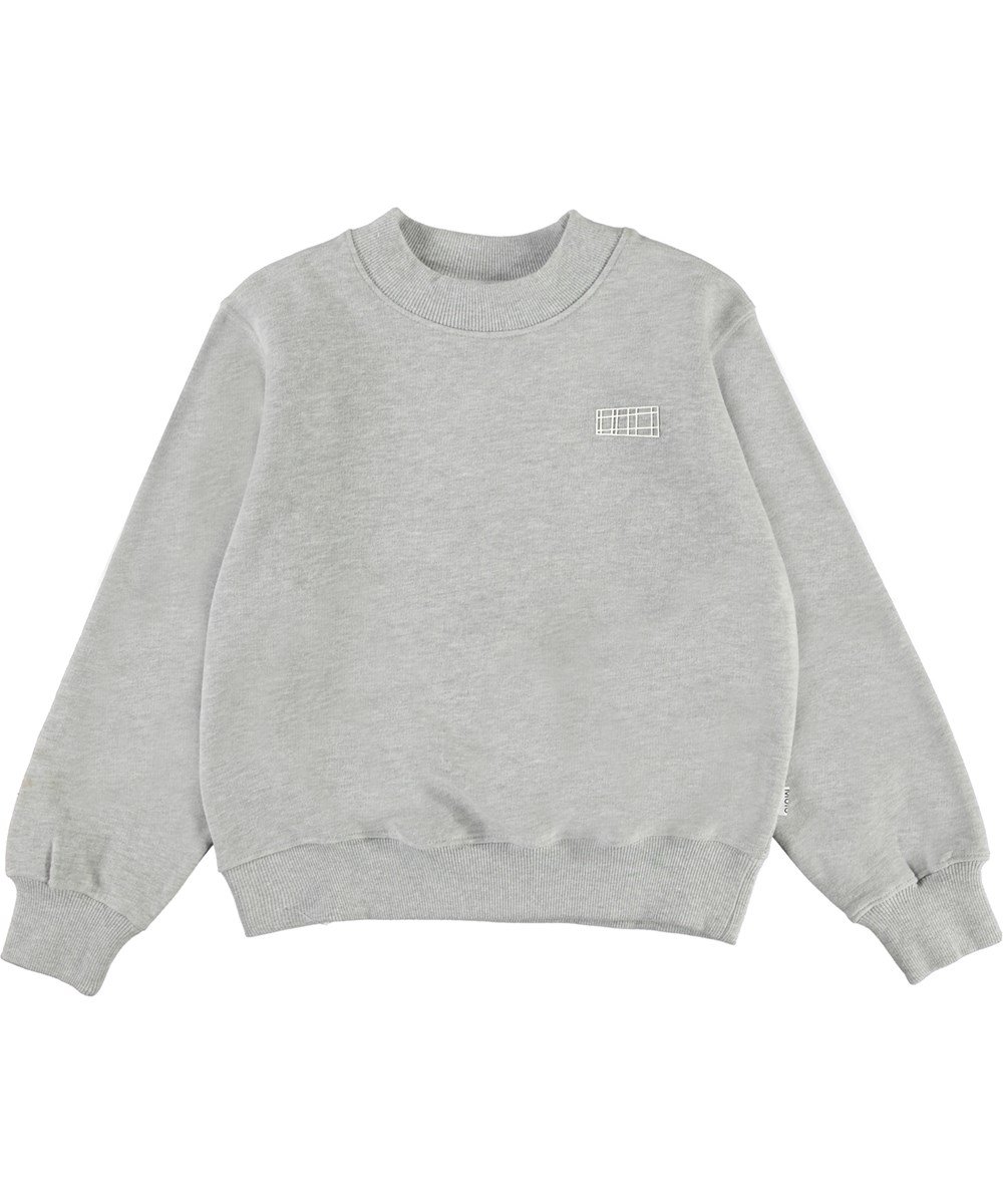 Marge - Light Grey Melange - Ekologisk grå sweatshirt.